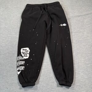 Civil Regime Sweatpants Women Large Black Roses From Concrete Graphic Joggers